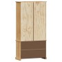 Armario con vitrina VIGO madera maciza de pino 85x35x170 cm de vidaXL, Librerías y estanterías - Ref: Foro24-353193, Precio: ...
