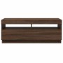 Mueble de TV con luces LED marrón roble 100x35x40 cm en Muebles TV | Comprar online en Foru.es