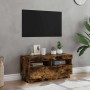Mueble de TV con luces LED color roble ahumado 80x35x40 cm en Muebles TV | Comprar online en Foru.es