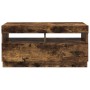Mueble de TV con luces LED color roble ahumado 80x35x40 cm en Muebles TV | Comprar online en Foru.es