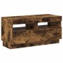 Mueble de TV con luces LED color roble ahumado 80x35x40 cm en Muebles TV | Comprar online en Foru.es