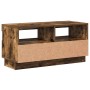 Mueble de TV con luces LED color roble ahumado 80x35x40 cm en Muebles TV | Comprar online en Foru.es