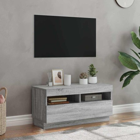 Mueble de TV con luces LED gris Sonoma 80x35x40 cm en Muebles TV | Comprar online en Foru.es