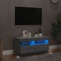 Mueble de TV con luces LED gris Sonoma 80x35x40 cm en Muebles TV | Comprar online en Foru.es