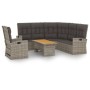 Set de muebles de jardín 3 pzas y cojines ratán sintético gris de vidaXL, Conjuntos de jardín - Ref: Foro24-362178, Precio: 6...