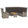 Set de muebles de jardín 3 pzas y cojines ratán sintético gris de vidaXL, Conjuntos de jardín - Ref: Foro24-362178, Precio: 6...
