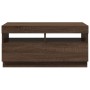 Mueble de TV con luces LED color roble marrón 80x35x40 cm en Muebles TV | Comprar online en Foru.es