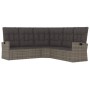 Set de muebles de jardín 3 pzas y cojines ratán sintético gris de vidaXL, Conjuntos de jardín - Ref: Foro24-362178, Precio: 6...