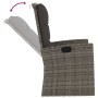 Set de muebles de jardín 3 pzas y cojines ratán sintético gris de vidaXL, Conjuntos de jardín - Ref: Foro24-362178, Precio: 6...