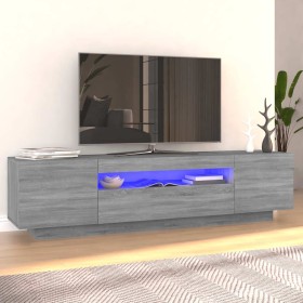 Mueble de TV con luces LED gris Sonoma 160x35x40 cm en Muebles TV | Comprar online en Foru.es