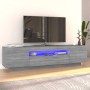 Mueble de TV con luces LED gris Sonoma 160x35x40 cm en Muebles TV | Comprar online en Foru.es