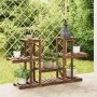 Soporte para flores madera maciza de abeto 110x25x73 cm de vidaXL, Soportes para macetas - Ref: Foro24-362853, Precio: 46,97 ...