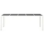 Mesa jardín vidrio templado ratán sintético blanco 250x100x75cm de vidaXL, Mesas de jardín - Ref: Foro24-362556, Precio: 205,...