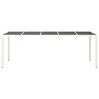 Mesa jardín vidrio templado ratán sintético blanco 250x100x75cm de vidaXL, Mesas de jardín - Ref: Foro24-362556, Precio: 208,...