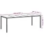 Mesa jardín vidrio templado ratán sintético blanco 250x100x75cm de vidaXL, Mesas de jardín - Ref: Foro24-362556, Precio: 205,...