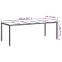 Mesa jardín vidrio templado ratán sintético blanco 250x100x75cm de vidaXL, Mesas de jardín - Ref: Foro24-362556, Precio: 208,...
