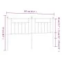 Schwarzes Metallkopfteil 180 cm von vidaXL, Kopf- und Fußteile - Ref: Foro24-353573, Preis: 51,79 €, Rabatt: %