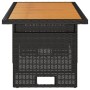 Mesa jardín negra 100x50x43/63 cm madera maciza acacia y ratán de vidaXL, Mesas de jardín - Ref: Foro24-362187, Precio: 114,6...