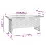 Mesa jardín negra 100x50x43/63 cm madera maciza acacia y ratán de vidaXL, Mesas de jardín - Ref: Foro24-362187, Precio: 114,6...