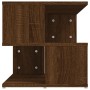 Mesa auxiliar de madera contrachapada marrón roble 40x40x40 cm en Mesas auxiliares | Comprar online en Foru.es
