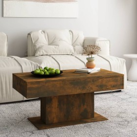 Mesa de centro madera contrachapada roble ahumado 96x50x45 cm en Mesas de centro | Comprar online en Foru.es