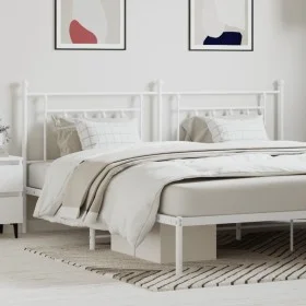 White metal headboard 200 cm by vidaXL, Headboards and footboards - Ref: Foro24-353624, Price: 44,15 €, Discount: %