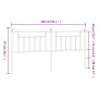 Cabecero de metal blanco 200 cm de vidaXL, Cabeceros y pies de cama - Ref: Foro24-353624, Precio: 44,89 €, Descuento: %