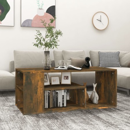 Mesa de centro madera contrachapada roble ahumado 100x50x40 cm en Mesas de centro | Comprar online en Foru.es