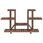 Soporte para flores con ruedas madera maciza abeto 110x25x78 cm de vidaXL, Soportes para macetas - Ref: Foro24-362855, Precio...
