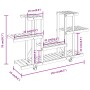 Soporte para flores con ruedas madera maciza abeto 110x25x78 cm de vidaXL, Soportes para macetas - Ref: Foro24-362855, Precio...