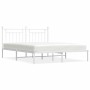 Estructura de cama de metal con cabecero blanco 183x213 cm de vidaXL, Camas y somieres - Ref: Foro24-353591, Precio: 107,62 €...