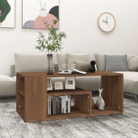 Mesa de centro madera contrachapada roble marrón 100x50x40 cm en Mesas de centro | Comprar online en Foru.es