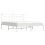 Estructura de cama de metal con cabecero blanco 183x213 cm de vidaXL, Camas y somieres - Ref: Foro24-353591, Precio: 107,62 €...