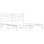 Estructura de cama de metal con cabecero blanco 183x213 cm de vidaXL, Camas y somieres - Ref: Foro24-353591, Precio: 107,62 €...