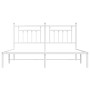 Estructura de cama de metal con cabecero blanco 183x213 cm de vidaXL, Camas y somieres - Ref: Foro24-353591, Precio: 107,62 €...