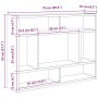 Estantería de pared madera de ingeniería gris sonoma 75x16x55cm en Estanterías | Comprar online en Foru.es