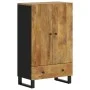 Aparador con cajón hierro y madera maciza mango 60x33x100 cm de vidaXL, Aparadores - Ref: Foro24-352936, Precio: 202,47 €, De...