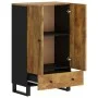 Aparador con cajón hierro y madera maciza mango 60x33x100 cm de vidaXL, Aparadores - Ref: Foro24-352936, Precio: 202,47 €, De...