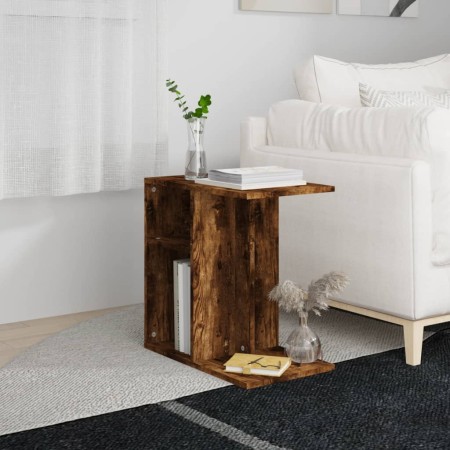 Mesa auxiliar madera contrachapada roble ahumado 50x30x50 cm en Mesas auxiliares | Comprar online en Foru.es