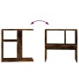 Mesa auxiliar madera contrachapada roble ahumado 50x30x50 cm en Mesas auxiliares | Comprar online en Foru.es