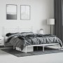 Estructura de cama de metal con cabecero blanco 180x200 cm de vidaXL, Camas y somieres - Ref: Foro24-353590, Precio: 124,42 €...