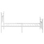 Estructura cama metal con cabecero y pie cama blanca 100x200 cm de vidaXL, Camas y somieres - Ref: Foro24-353599, Precio: 99,...