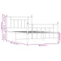 Estructura cama metal con cabecero y pie cama blanca 100x200 cm de vidaXL, Camas y somieres - Ref: Foro24-353599, Precio: 99,...