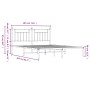 Estructura de cama de metal con cabecero blanco 180x200 cm de vidaXL, Camas y somieres - Ref: Foro24-353590, Precio: 124,42 €...