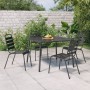 Mesa de jardín de acero gris antracita 100x100x71 cm de vidaXL, Mesas de jardín - Ref: Foro24-362738, Precio: 133,17 €, Descu...