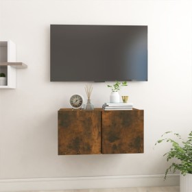 Armario colgante para TV madera roble ahumado 60x30x30 cm en Muebles TV | Comprar online en Foru.es