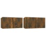 Muebles para TV colgantes 2 uds roble ahumado 60x30x30 cm en Muebles TV | Comprar online en Foru.es