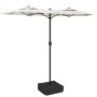 Sombrilla doble blanco arena 316x240 cm de vidaXL, Sombrillas - Ref: Foro24-362961, Precio: 132,43 €, Descuento: %