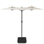 Sombrilla doble blanco arena 316x240 cm de vidaXL, Sombrillas - Ref: Foro24-362961, Precio: 132,43 €, Descuento: %