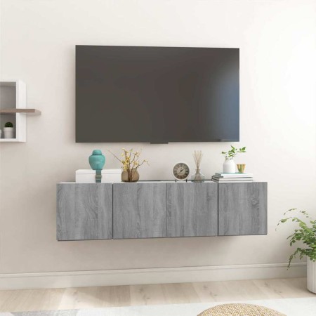 Muebles para TV colgantes 2 uds madera gris Sonoma 60x30x30 cm en Muebles TV | Comprar online en Foru.es